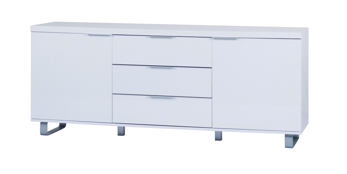 Buffet / bahut blanc 2 portes et 3 tiroirs LEA