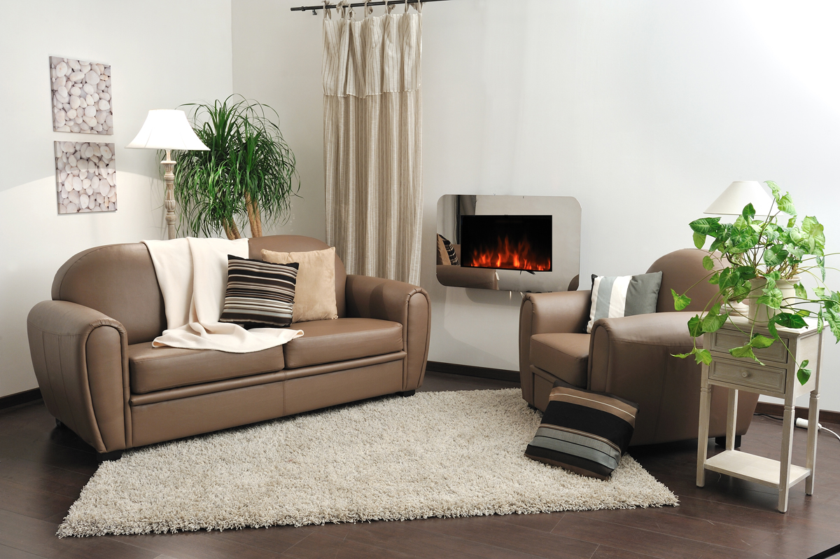 Canap 3 places CLUB taupe - croute de cuir