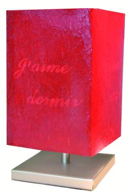 Lampe tactile rouge moderne Message