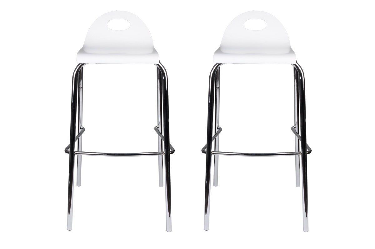 Tabouret de bar / cuisine contemporain blanc CALLI