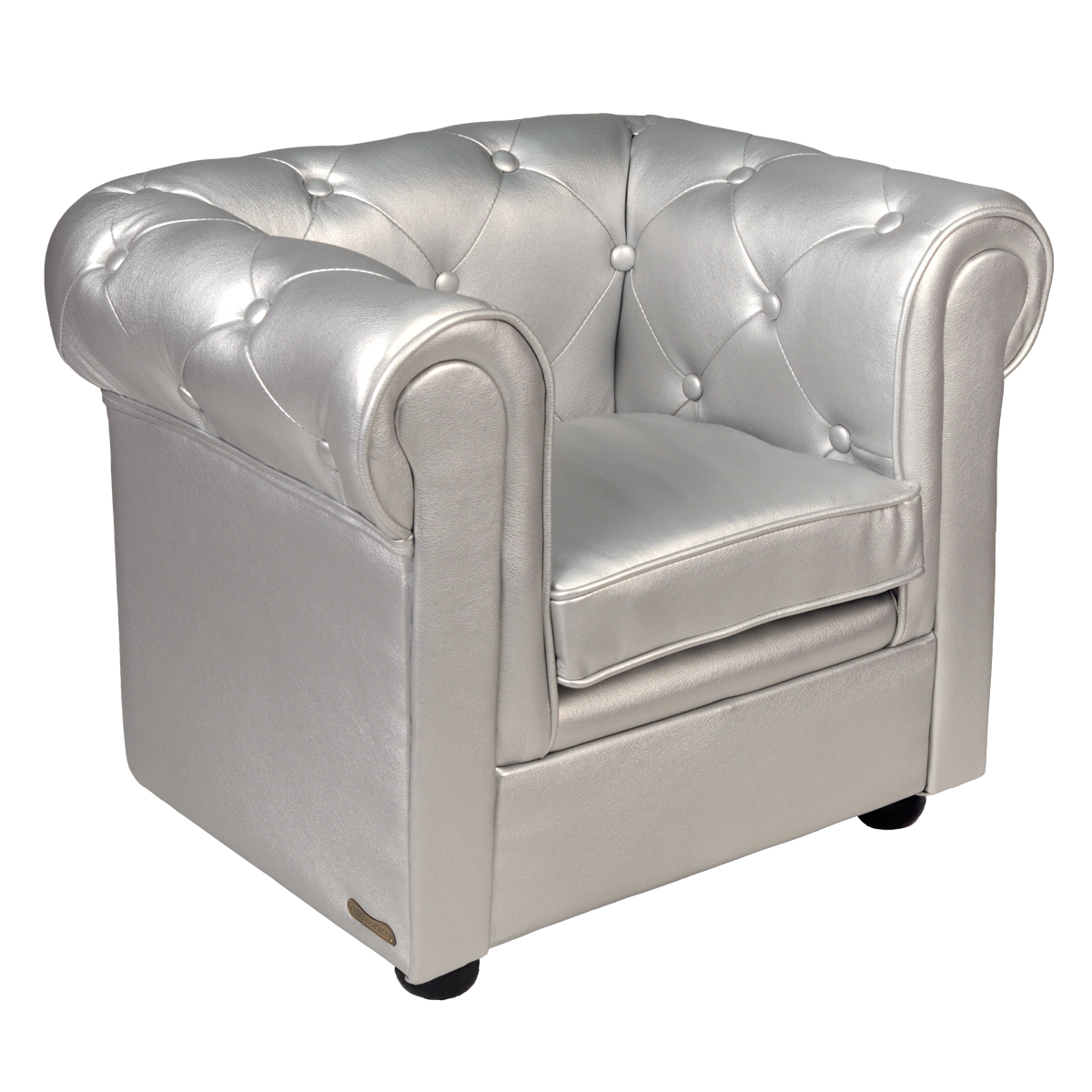 Fauteuil enfant argent - BABY CHESTERFIELD