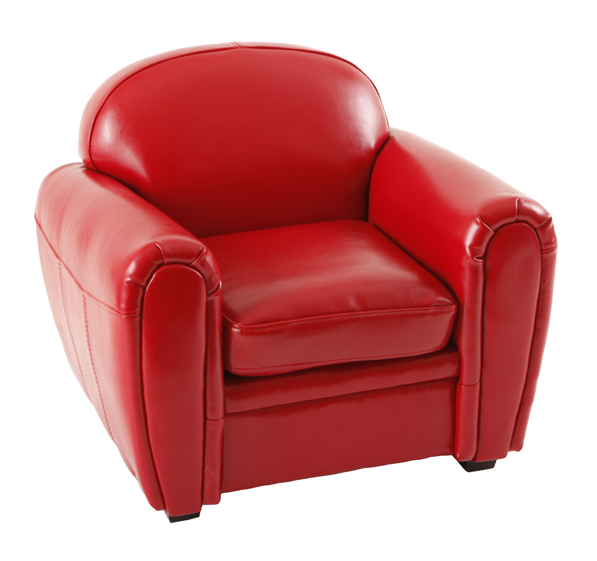 Fauteuil Club enfant en cuir rouge Baby Club