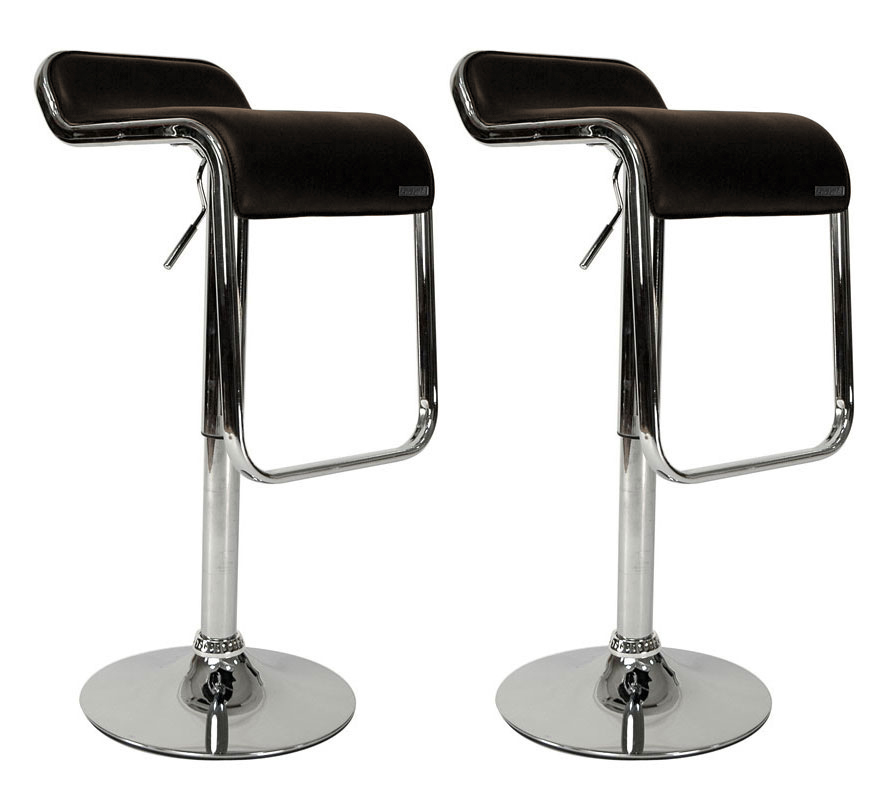 Tabouret : Lot de 2 tabourets de bar / cuisine ANDROMEDE - coloris chocolat