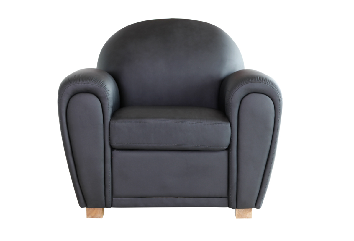 Fauteuil Club cuir noir NEW CLUB