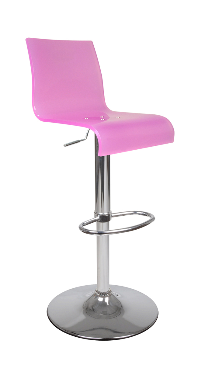 Tabouret de bar / cuisine rose en plexiglas NEW SA