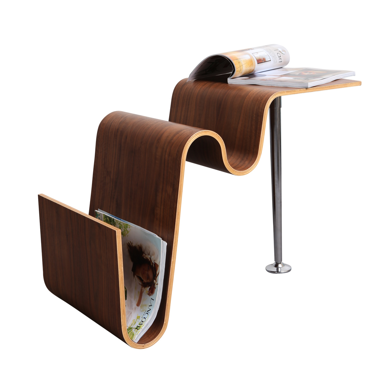 Porte revues design bois naturel CASCADE