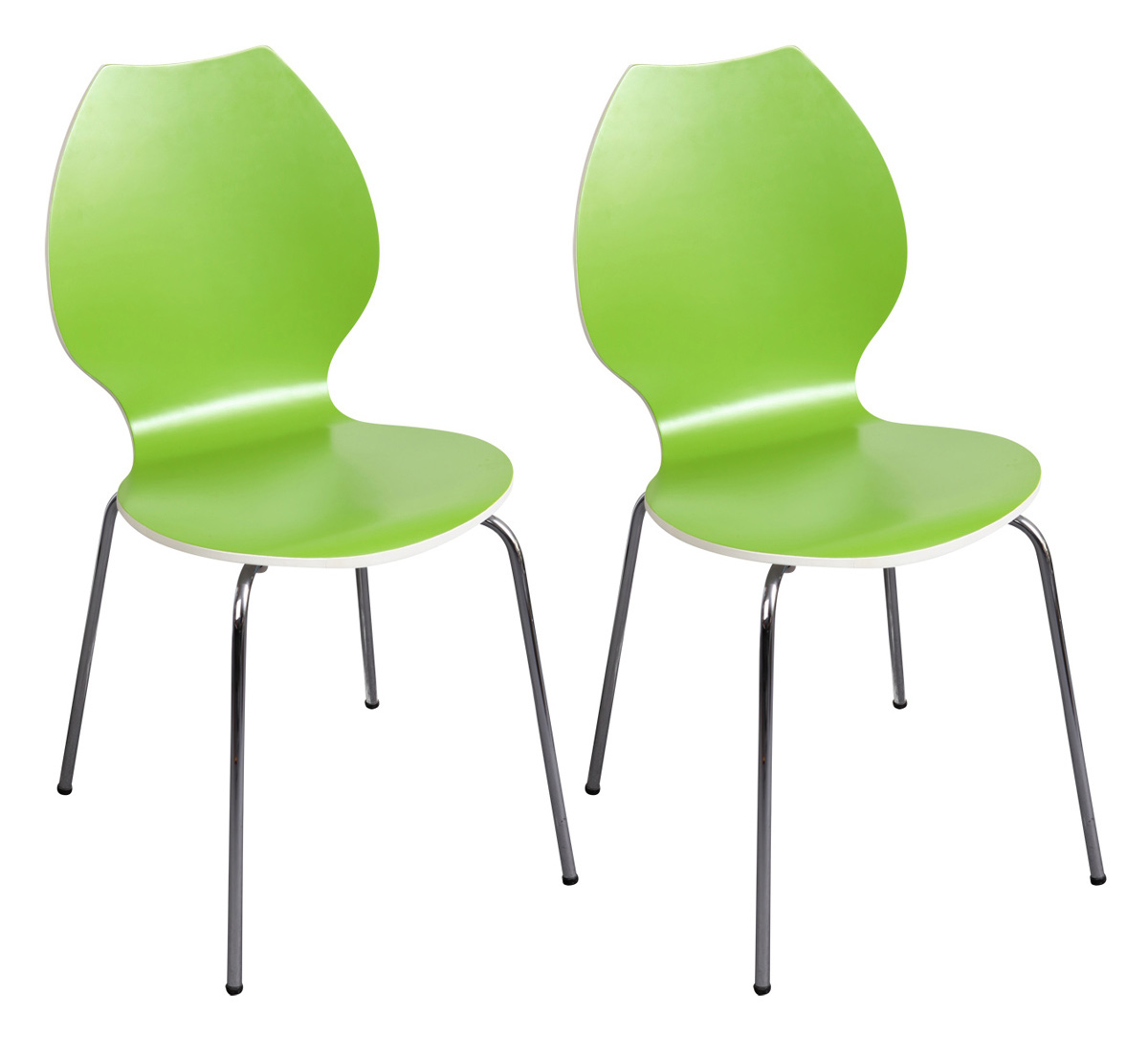 Lot de 2 chaises design cuisine vertes AVA