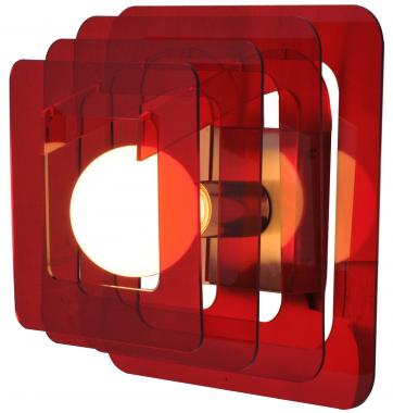 Applique design rouge KUBIK