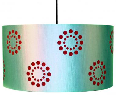Suspension design rouge et argent FLORELLE