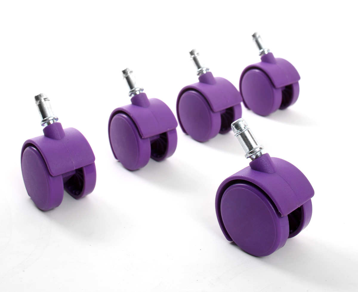 Roulettes violettes compatible base blanche