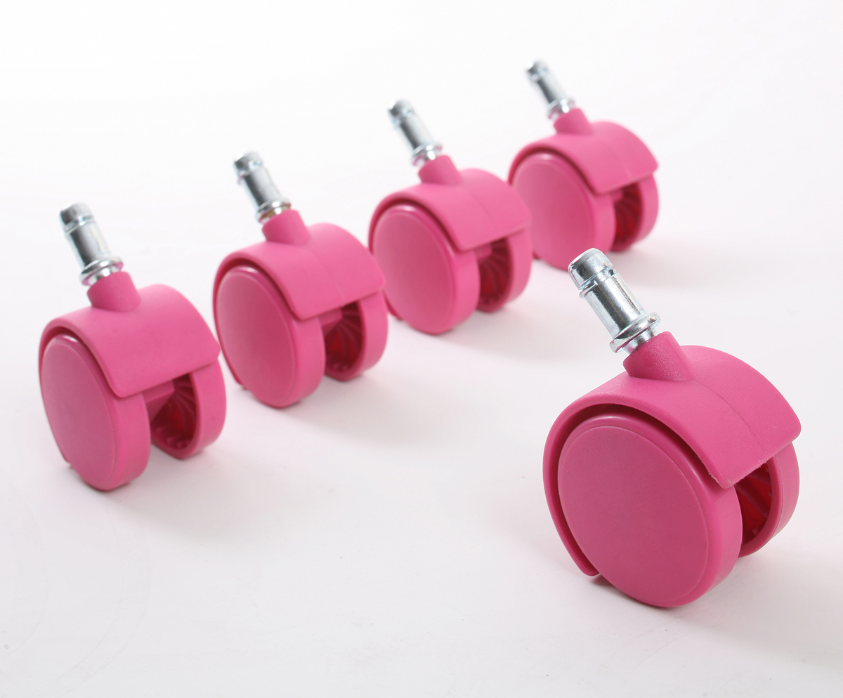 Roulettes roses compatible base blanche