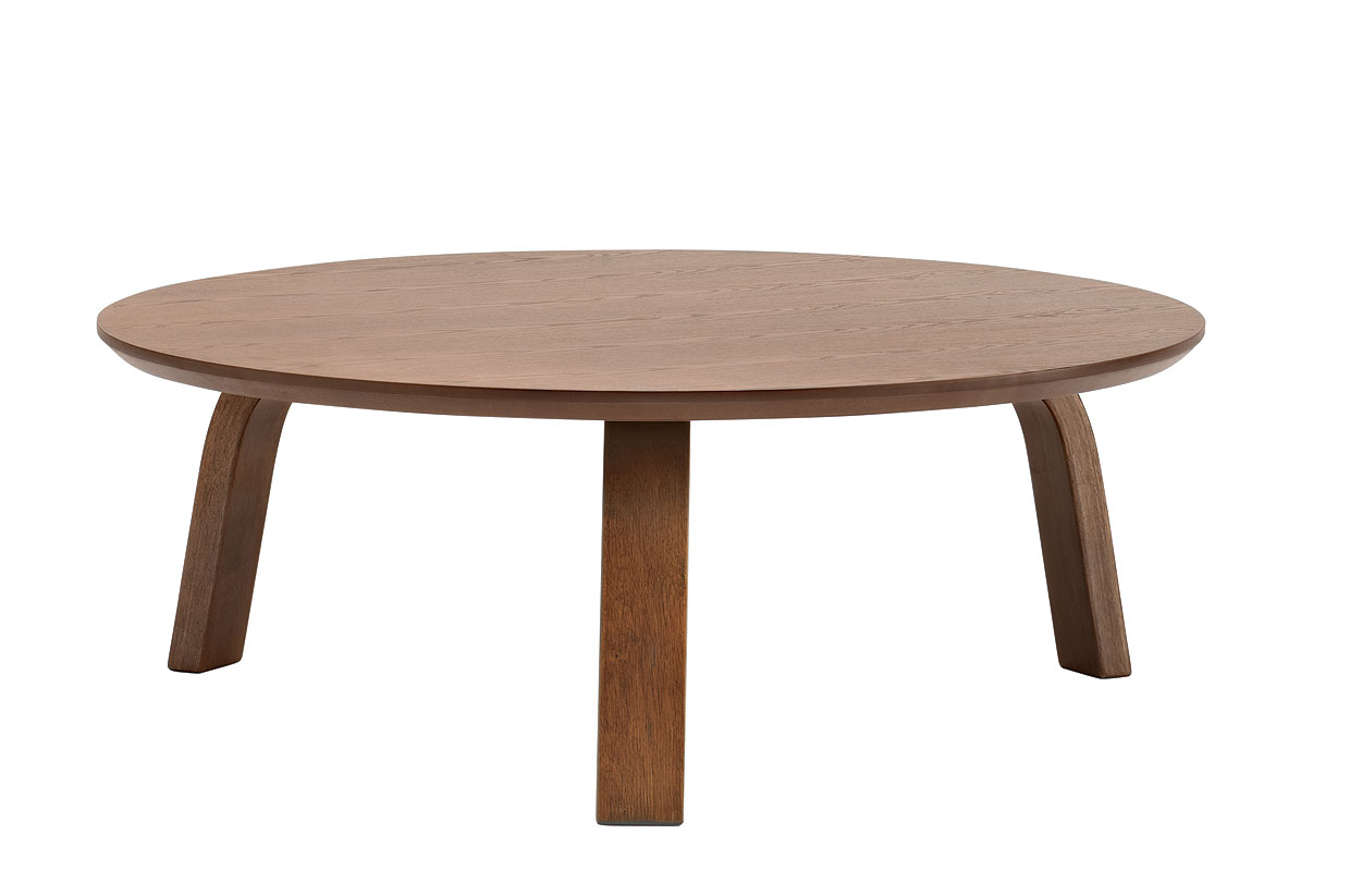 Table basse ronde bois chocolat NELLA
