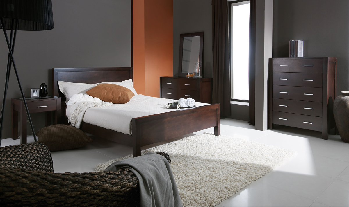 Lit 2 places 150x200 cm chne weng CHARLEEN