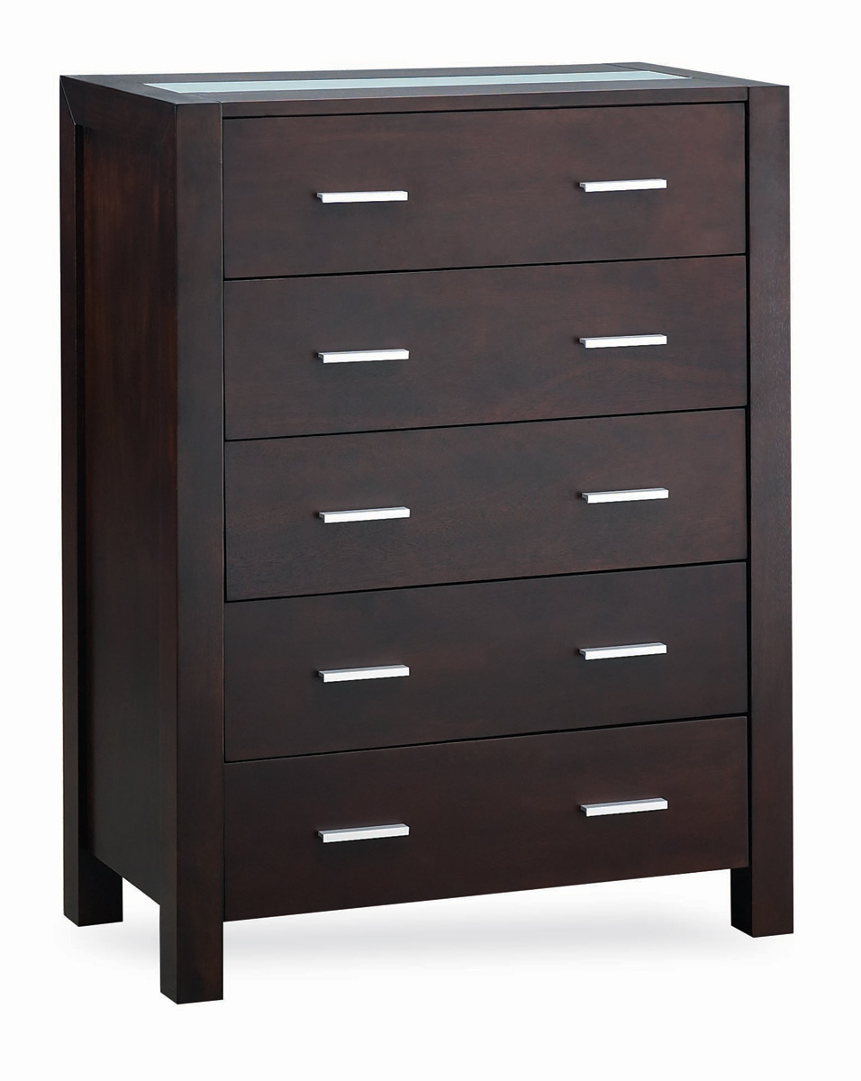 Commode 5 tiroirs chne wenge CHARLEEN