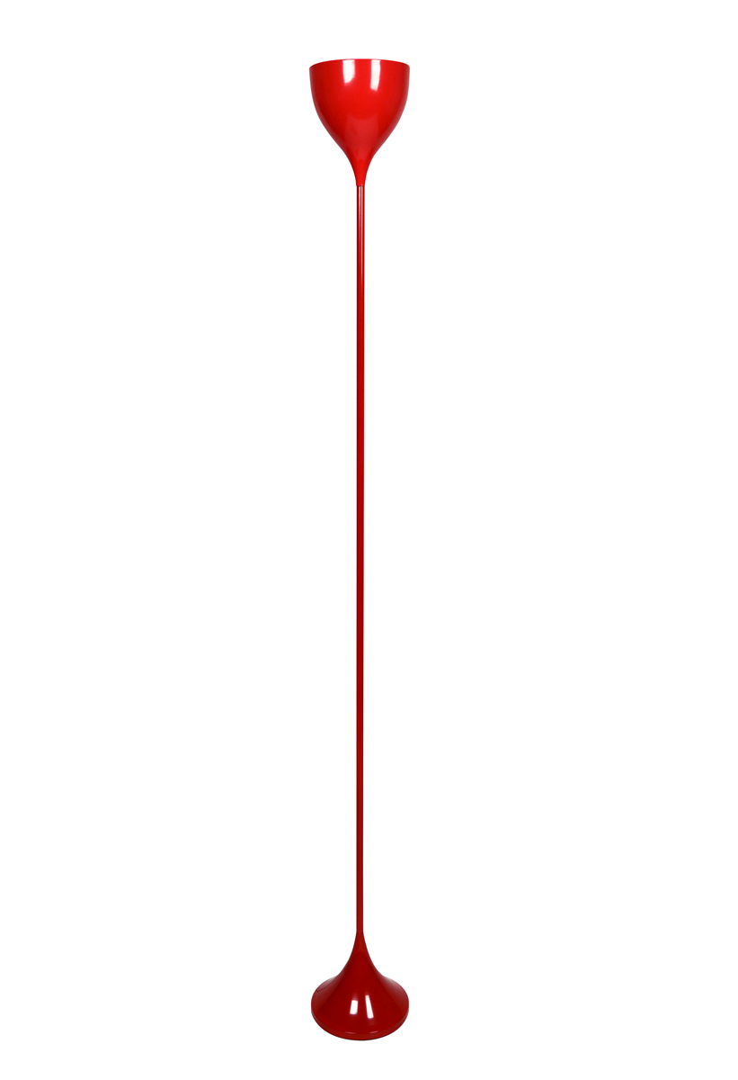 Lampadaire design m&eacute;tal DROP - coloris rouge