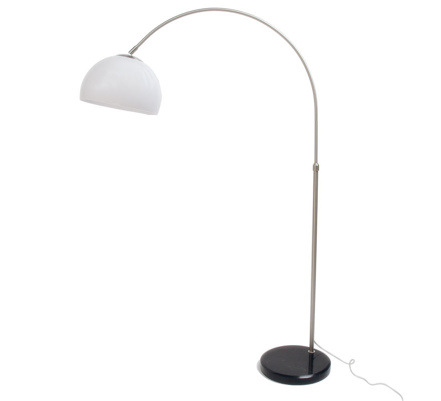 Lampadaire SIXTY small inox/pvc blanc hauteur 84,5 cm image 1