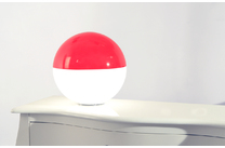Lampe &agrave; poser rouge BOREAL image pub1