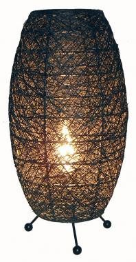 Lampe &agrave; poser sisal chocolat MAROCCO