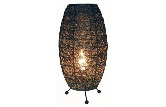 Lampe &agrave; poser sisal chocolat MAROCCO