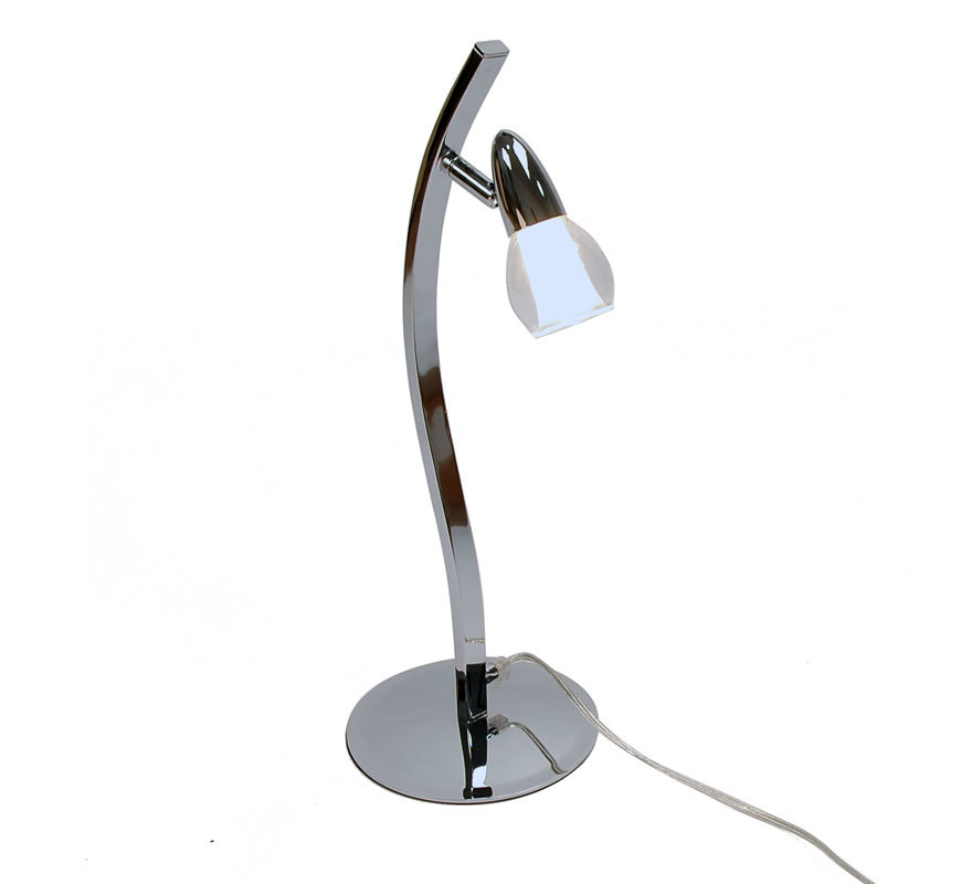 Lampe de bureau m&eacute;tal bross&eacute;/verre ARTICA image 1