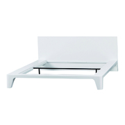 Lit blanc laqu&eacute; design 140cm LEA  image pub1
