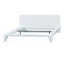 Lit blanc laqu&eacute; moderne 140 cm L&eacute;a