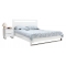 Lit design laqu&eacute; blanc 2 personnes 160x200 HALIFAX