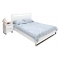 Lit design laqu&eacute; blanc 2 personnes 160x200 HALIFAX