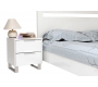 Lit design laqu&eacute; blanc 2 personnes 160x200 HALIFAX