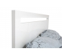 Lit design laqu&eacute; blanc 2 personnes 160x200 HALIFAX
