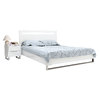 Lit design laqu&eacute; blanc 2 personnes 160x200 HALIFAX