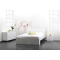 Lit design laqu&eacute; blanc 2 personnes 160x200 NOHA
