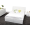 Lit design laqu&eacute; blanc 2 personnes 160x200 NOHA