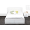 Lit design laqu&eacute; blanc 2 personnes 160x200 NOHA