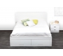 Lit design laqu&eacute; blanc 2 personnes 160x200 NOHA
