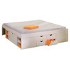 Lit multi-rangements 140x190 blanc TIEGO