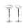 Lot 2 de tabourets de bar / cuisine COMET revetement pvc blanc image pub1