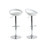 Lot 2 de tabourets de bar / cuisine COMET revetement pvc blanc image pub1