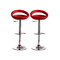 Lot 2 de tabourets de bar / cuisine COMET revetement pvc rouge image pub1