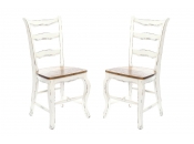 Lot de 2 chaises baroques blanches SOFIA