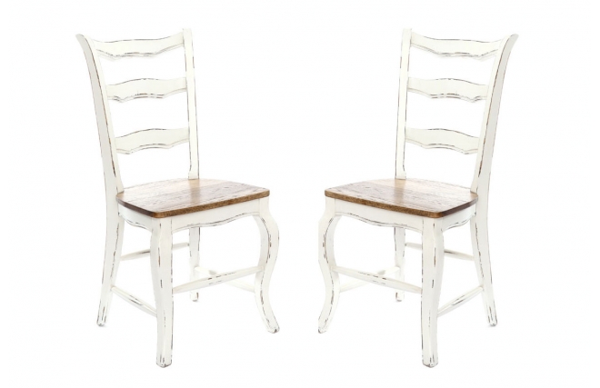 Lot de 2 chaises baroques blanches SOFIA