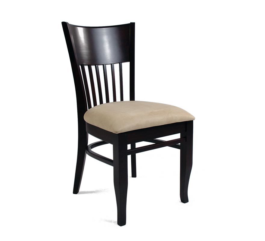 Lot de 2 chaises  ch&ecirc;ne malaisien VERA - coloris weng&eacute; image 1
