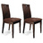 Lot de 2 chaises cuisine / salle &agrave; manger BELLA coloris chocolat  - assise brun fonc&eacute; image pub1