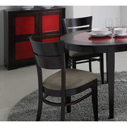 Lot de 2 chaises cuisine / salle &agrave; manger GRACE- coloris weng&eacute; image pub1