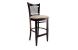Lot de 2 chaises de bar / cuisine Ellen en ch&ecirc;ne massif - wenge - assise claire image 1