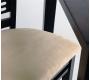 Lot de 2 chaises de bar / cuisine Ellen en ch&ecirc;ne massif - wenge - assise claire image 2