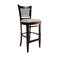 Lot de 2 chaises de bar / cuisine Ellen en ch&ecirc;ne massif - wenge - assise claire image pub1