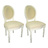 Lot de 2 chaises de cuisine / salle &agrave; manger MEDAILLON - coloris blanc image pub1