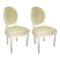 Lot de 2 chaises de cuisine / salle &agrave; manger MEDAILLON - coloris blanc image pub1