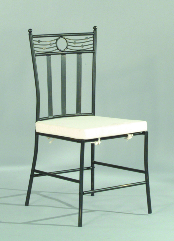 Lot de 2 chaises de salon / salle &agrave; manger FLORE en acier